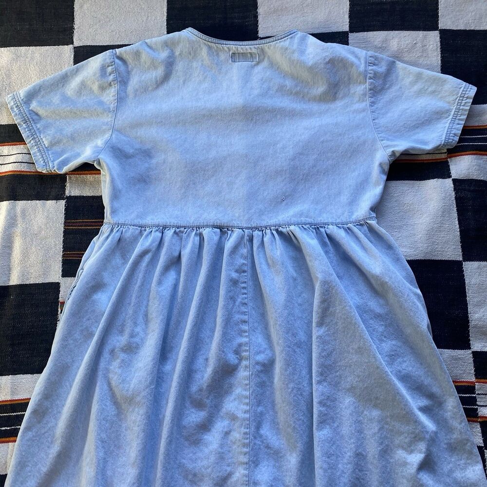 Vintage 80’s Fads Cotton Button Up Dress. Pockets. Large. Boho. Casual. - Picture 9 of 14